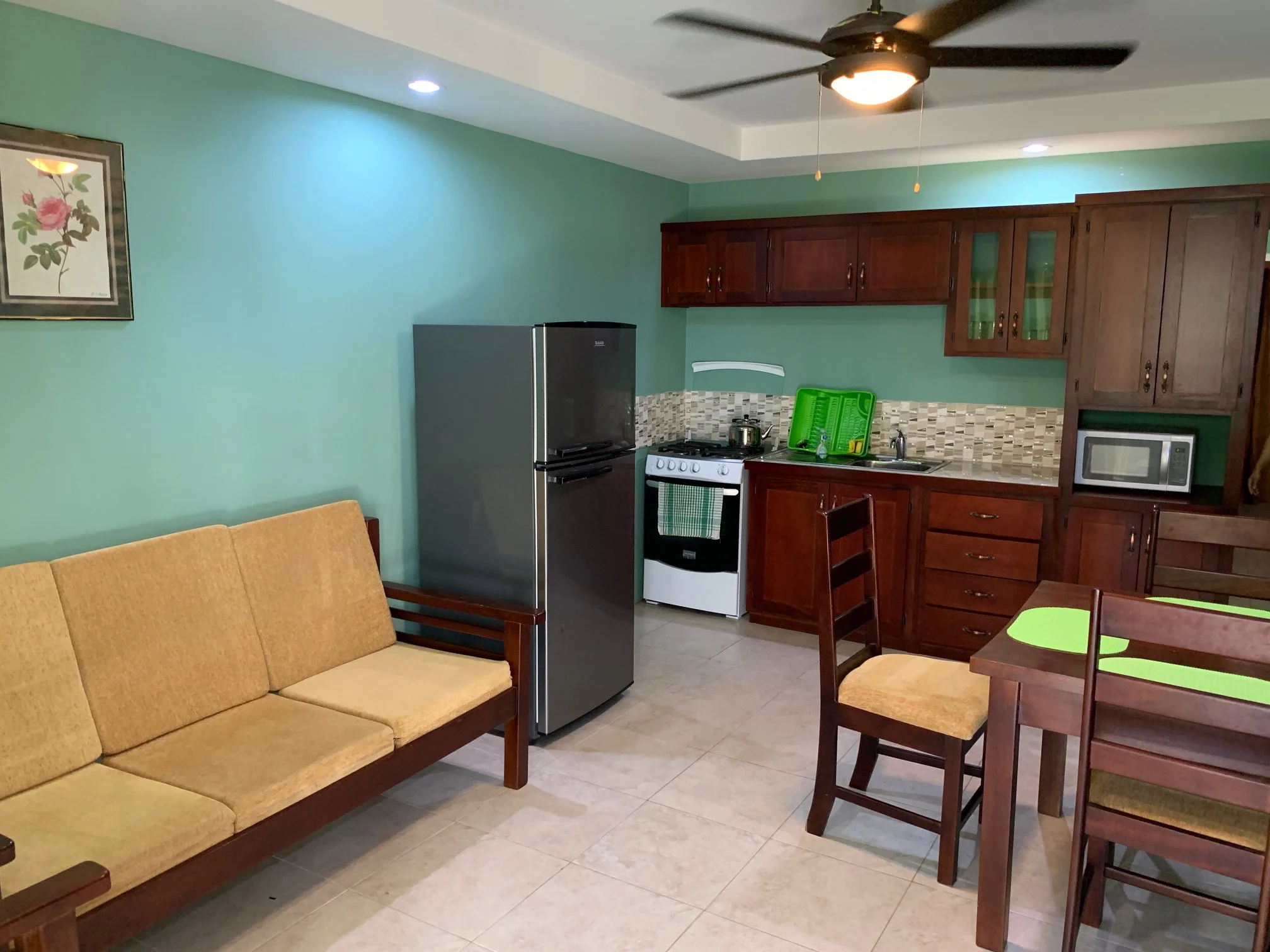 Family Plus Suite Blue Kitchen